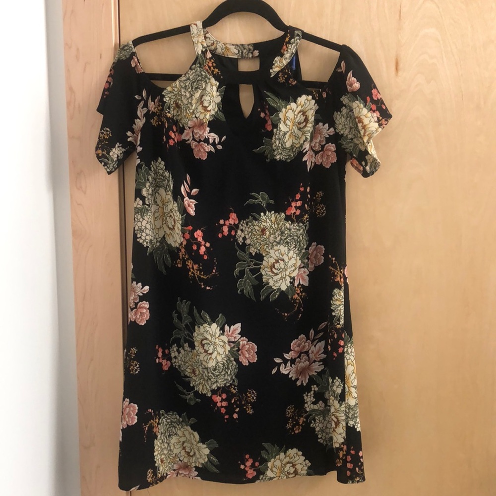 Black floral dress